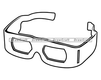 Download 3 D Glasses Cut File Etsy