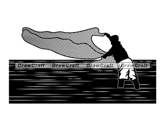 Download Fishing Net Svg Etsy