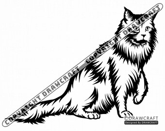 Maine Coon Svg Etsy