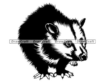 Opossum Silhouette Etsy