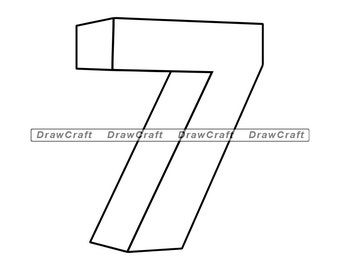 Number 7 Svg Etsy