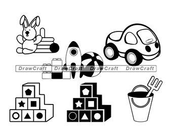 Download Clipart Dxf Kindergarten Svg Children Svg Toys Cut Files Toys Svg Baby Svg Nursery Toys Svg Bundle Eps Png Toys Files For Cricut Collage Visual Arts Jewellerymilad Com
