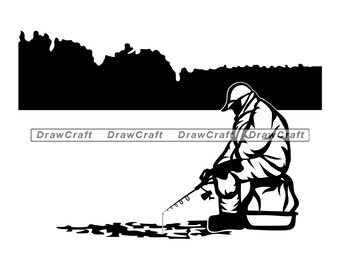 Download Ice Fisherman Svg Etsy
