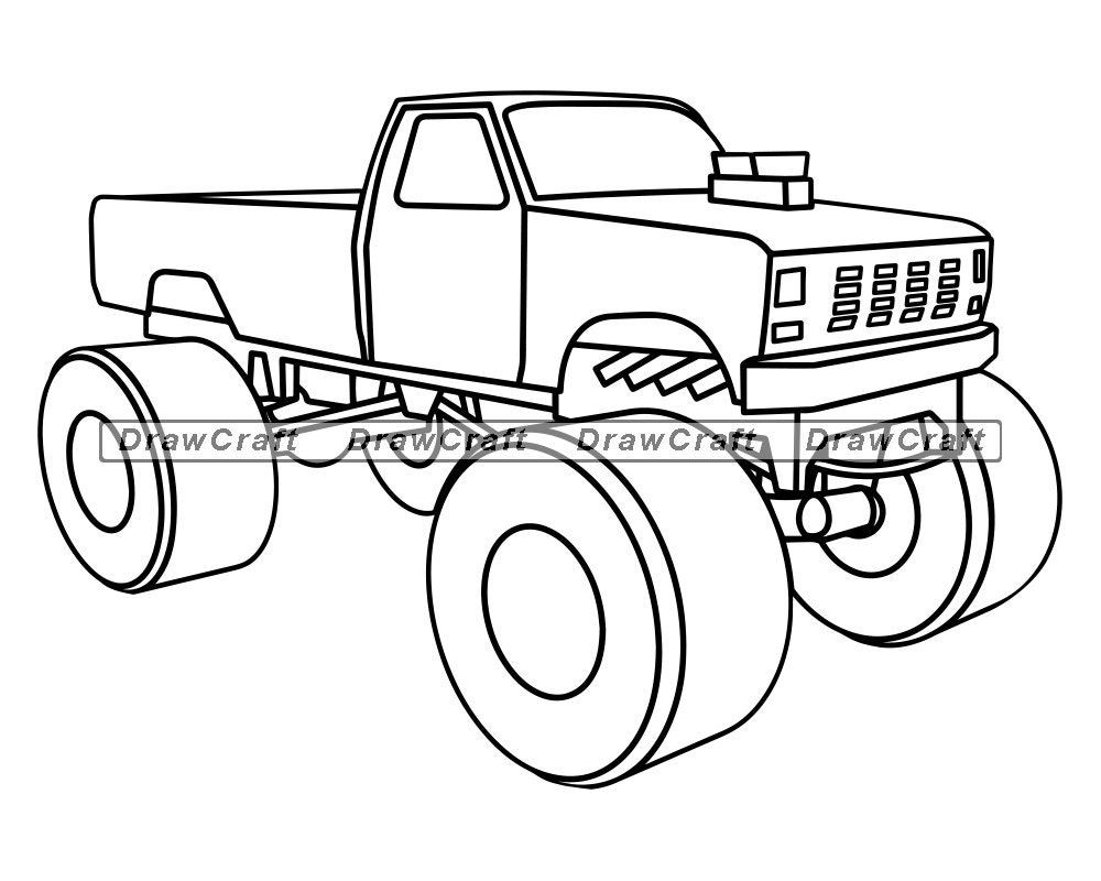 Free Free 70 Monster Truck Outline Svg SVG PNG EPS DXF File