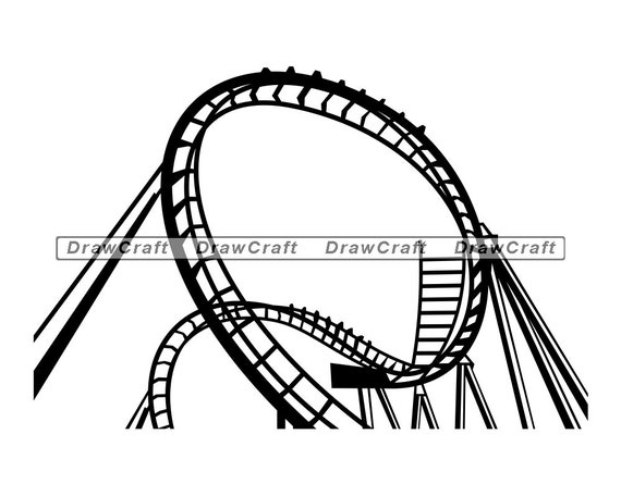 Download Roller Coaster Svg Amusement Park Svg Roller Coaster Cut Etsy