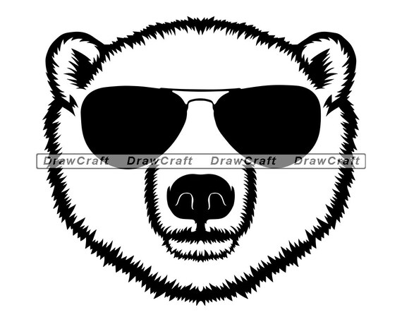 Download Polar Bear In Sunglasses Svg Polar Bear Svg Cool Polar Bear Etsy