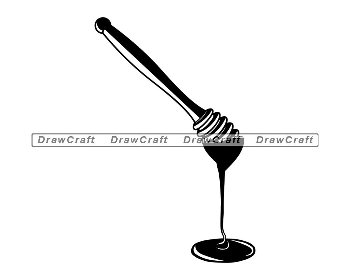Honey Dipper Logo 2 Svg Honey Dipper Svg Honey Svg Honey Etsy