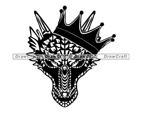 Dragon in Crown 2 SVG Dragon SVG King Dragon SVG Dragon | Etsy