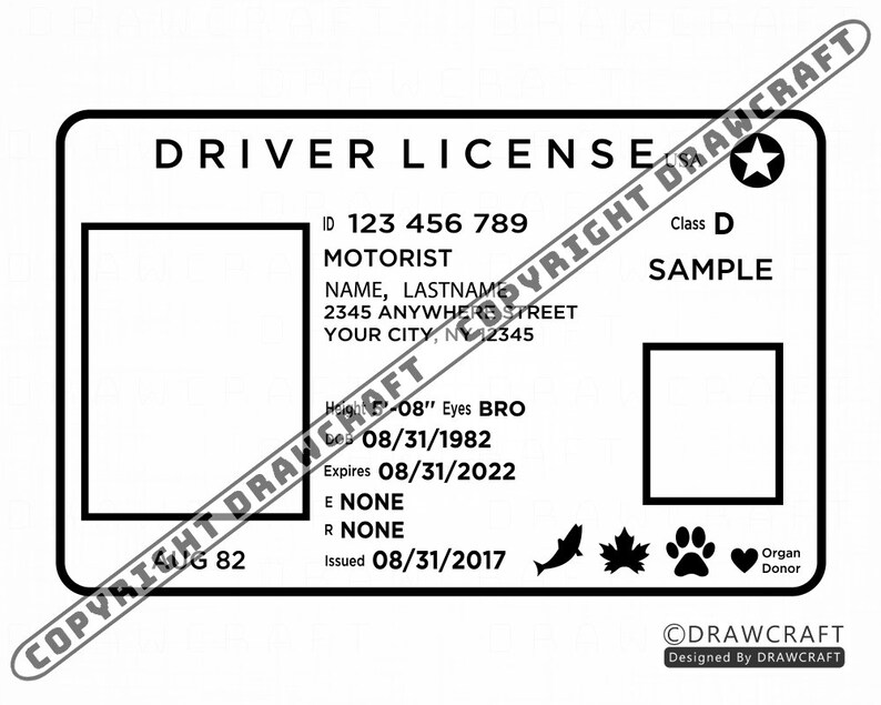 free uk driving license template