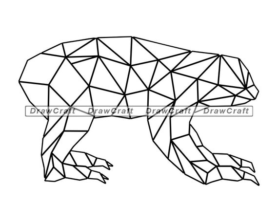 Download Geometric Sloth Outline Svg Sloth Svg Geometric Animals Svg Etsy