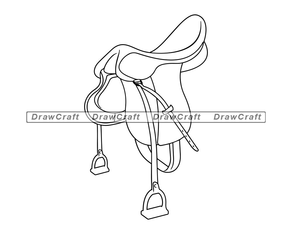 Horse Saddle Outline 2 Svg Horse Saddle Svg Horse Svg Etsy