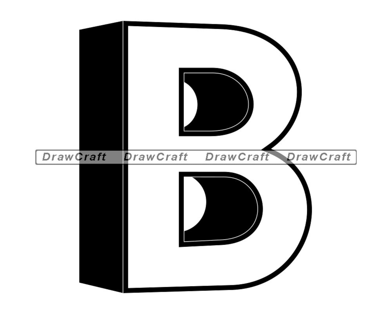 Letter B 3D SVG Letter B Svg Name Svg Birthday Svg Letter Etsy