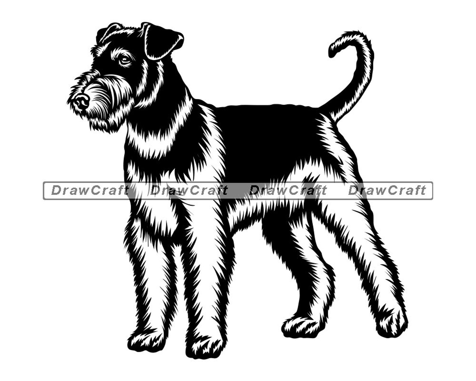 Standing Airedale Terrier SVG Airedale Terrier Svg Dog Svg | Etsy