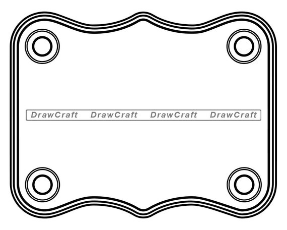 Plaque Outline Svg Plaque Svg Decorative Plaque Svg Plaque | Etsy UK