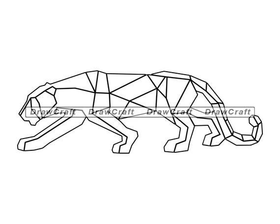 Download Geometric Puma Outline Svg Puma Svg Geometric Svg Animal Etsy
