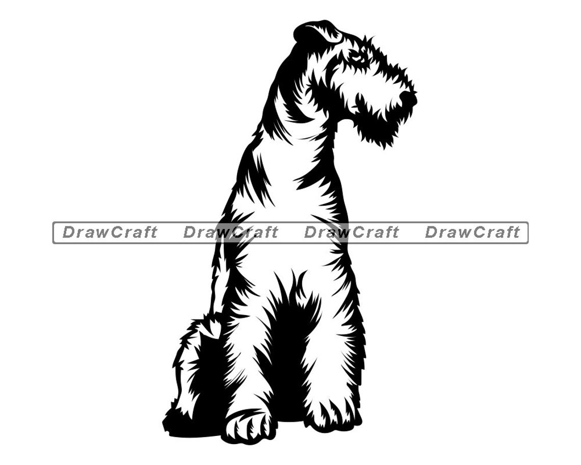 Sitting Airedale Terrier SVG Airedale Terrier Svg Dog Svg | Etsy