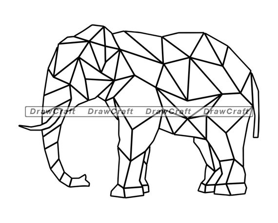 Download Geometric Elephant Outline Svg Elephant Svg Geometric Animals Svg Animals Svg Elephant Cut Files Files For Cricut Clipart Png Dxf