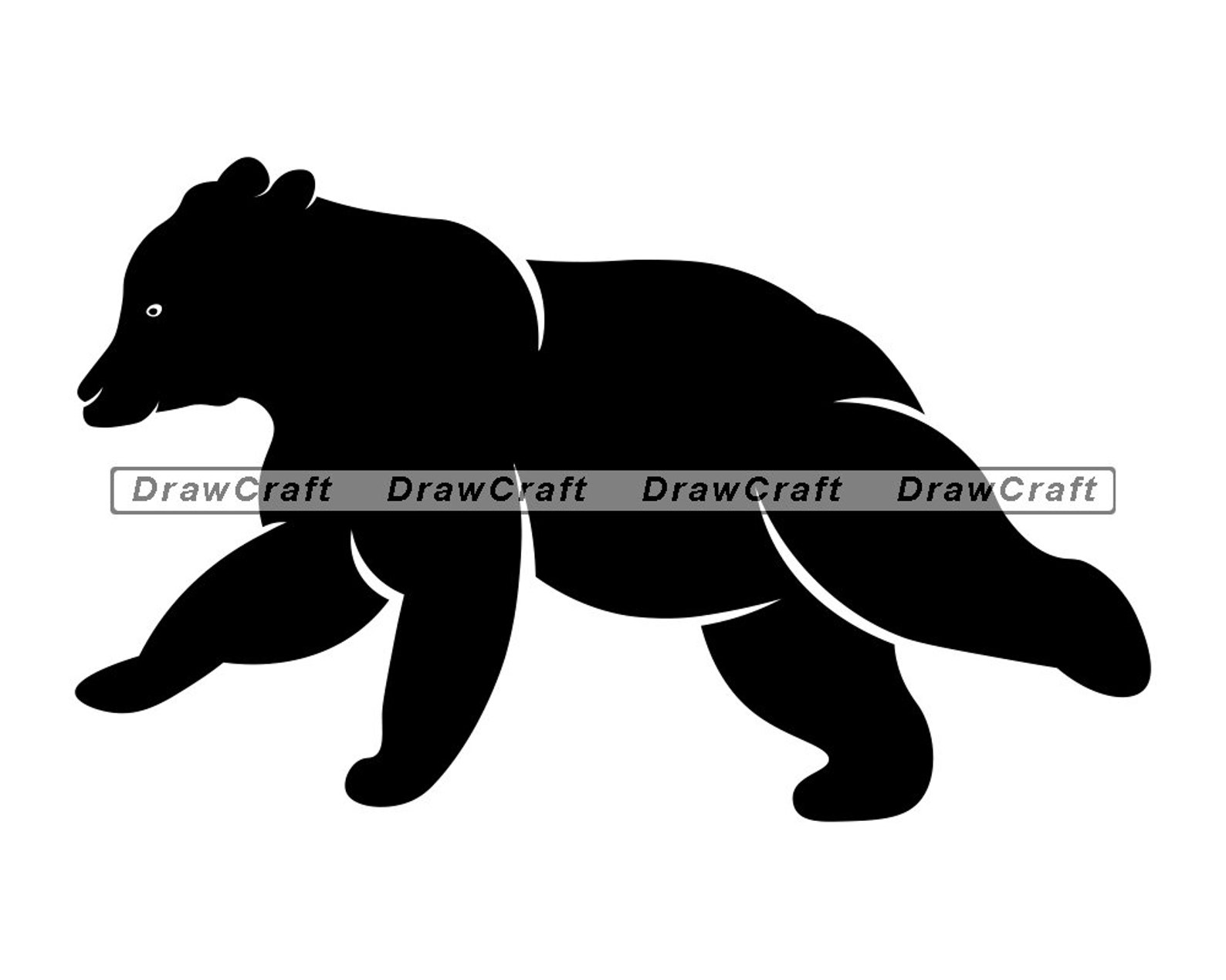 Running Bear Svg Bear Svg Grizzly Bear Svg Bear Cut Files Etsy
