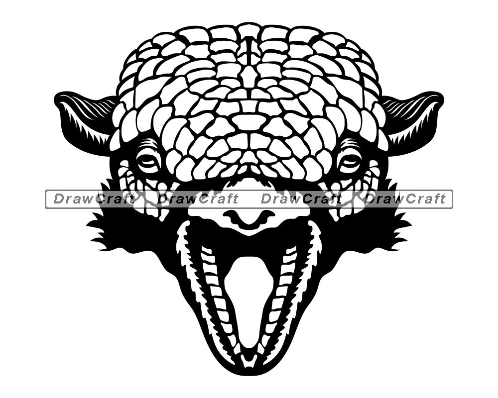 Armadillo Mascot SVG Armadillo Face SVG Armadillo Head Svg | Etsy