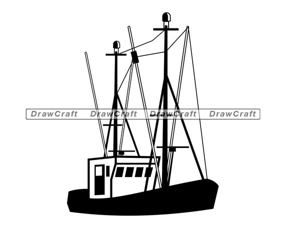 Download Fishing Boat At Sea 3 Svg Fishing Ship Svg Fishermen Svg Etsy