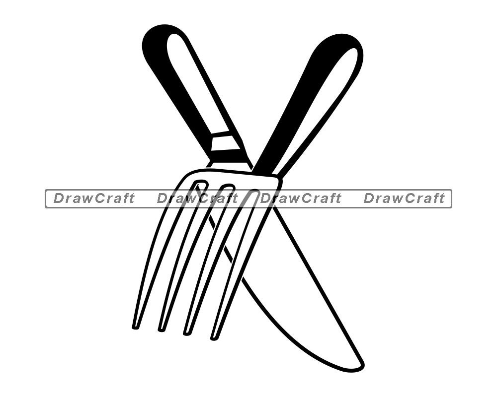 Knife and Fork Svg Knife Svg Fork Svg Cutlery Svg Knife Etsy