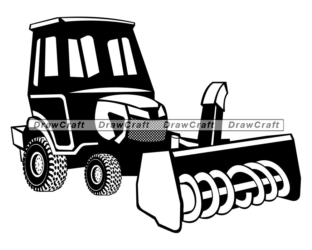 Download Tractor Snow Blower Svg Tractor Svg Tractor Cut Files Etsy