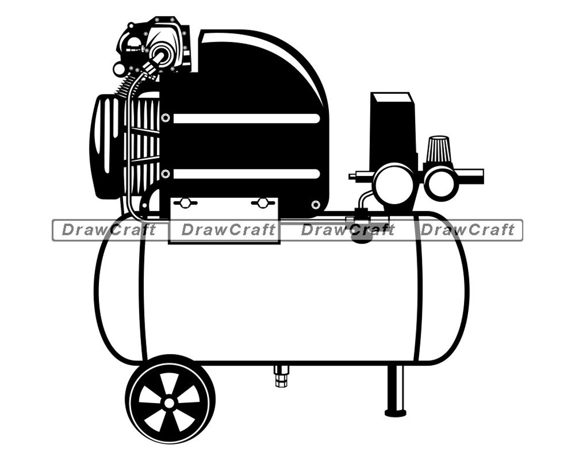 Air Compressor Svg Air Compressor Cut Files Air Compressor Etsy