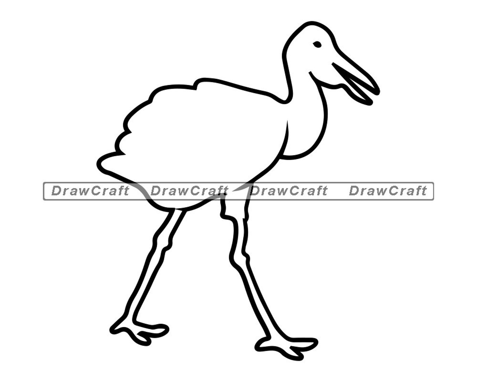 Baby Stork Outline Svg Stork Svg Animals Svg Bird Svg | Etsy