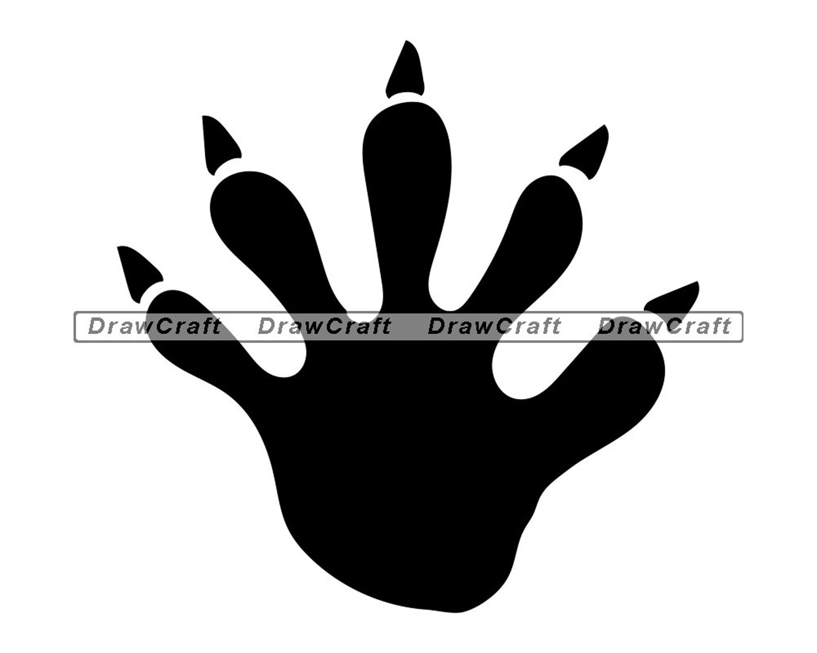 Raccoon Footprint 2 SVG Raccoon Svg Footprint Svg Etsy