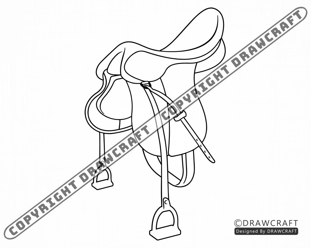 Horse Saddle Outline 2 Svg Horse Saddle Svg Horse Svg Etsy