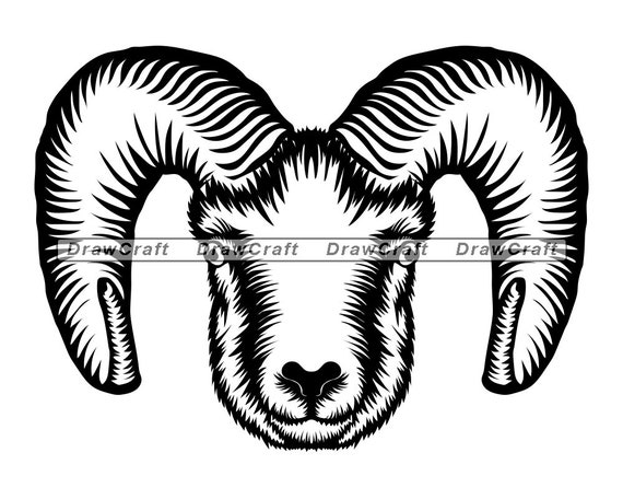 Download Ram Head Masccot Outline Svg Cut Files Png Clipart Vector Logo Design Cricut Eps Dxf Clip Art Art Collectibles