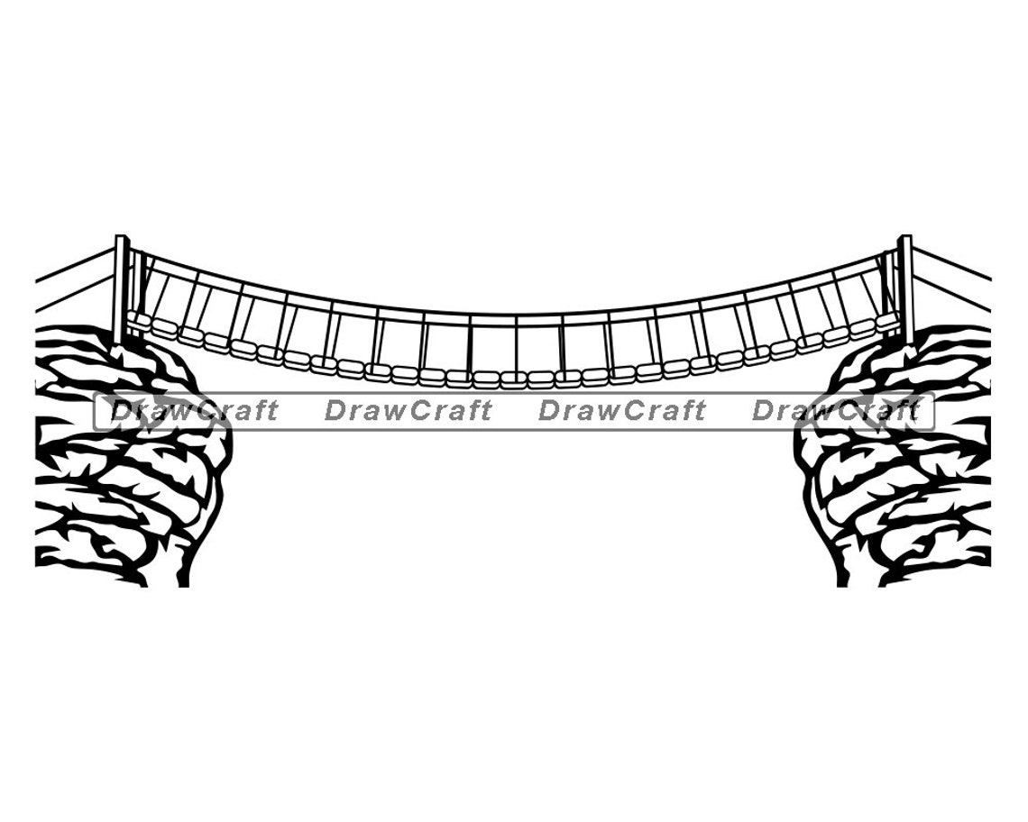 Rope Bridge Svg Bridge Svg Rope Bridge Cut Files Rope Etsy