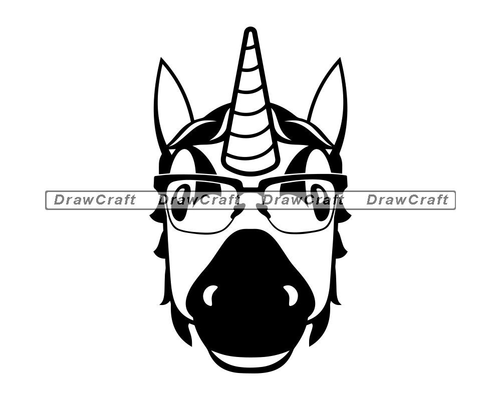 Download Unicorn In Glasses SVG Unicorn SVG Smart Svg Unicorn Cut ...