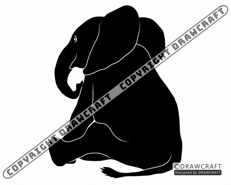 Download Sitting Elephant Svg Elephant Svg Elephant Cut Files | Etsy