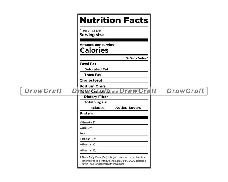 Nutrition Facts Empty Template Svg Food Label Svg Nutrition | Etsy Hong ...