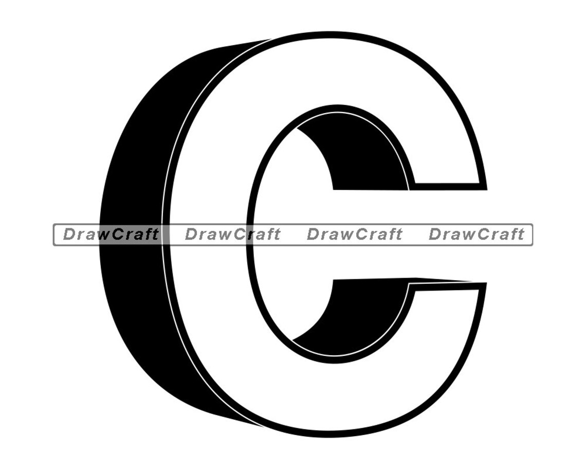 Letter C 3D SVG Letter C Svg Name Svg Birthday Svg Letter Etsy