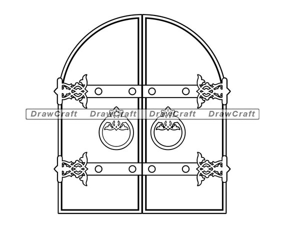 Castle Door OutlineSvg Medieval Door Svg Medieval Svg Door | Etsy