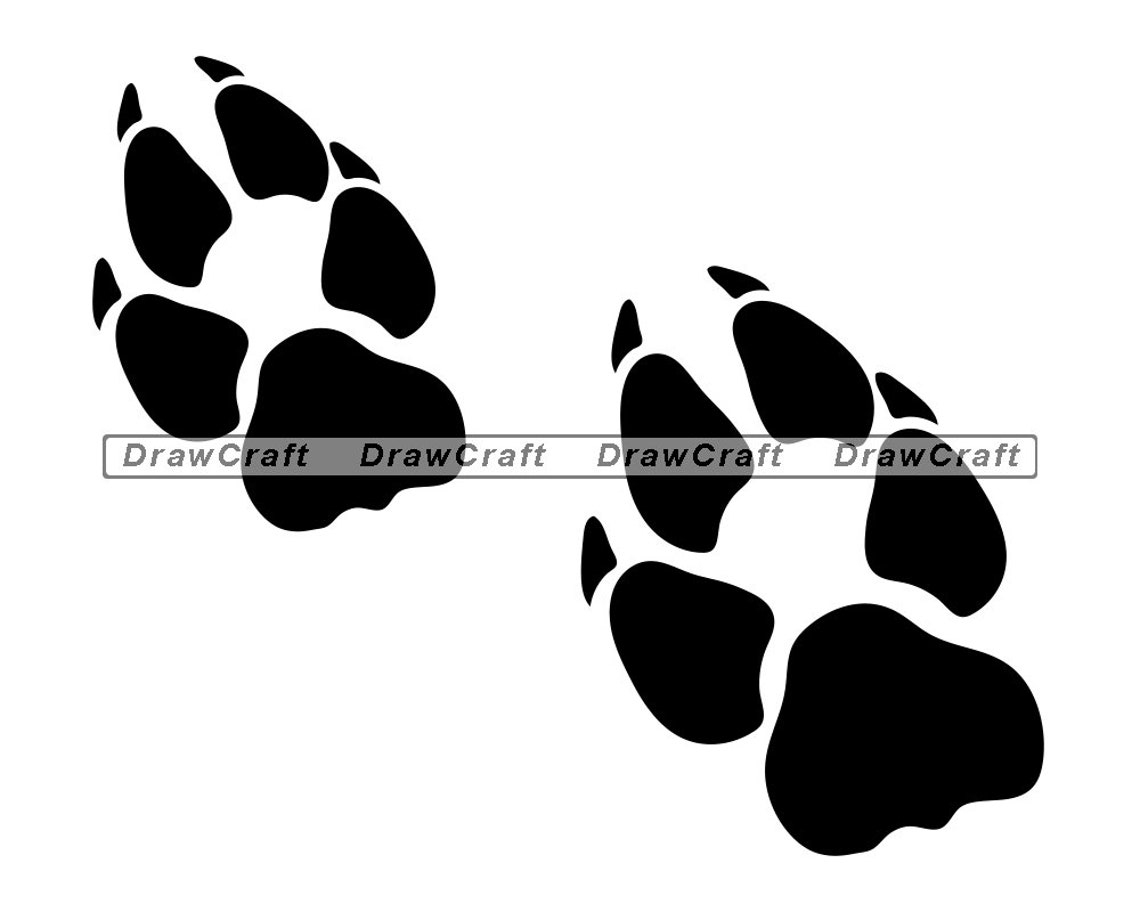 Coyote Footprint 3 SVG Coyote Svg Footprint Svg Footprint Etsy Israel