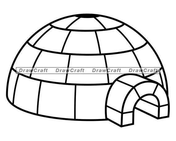 Igloo Svg Arctic Svg Ice Hut Svg Winter Svg Igloo Cut Etsy