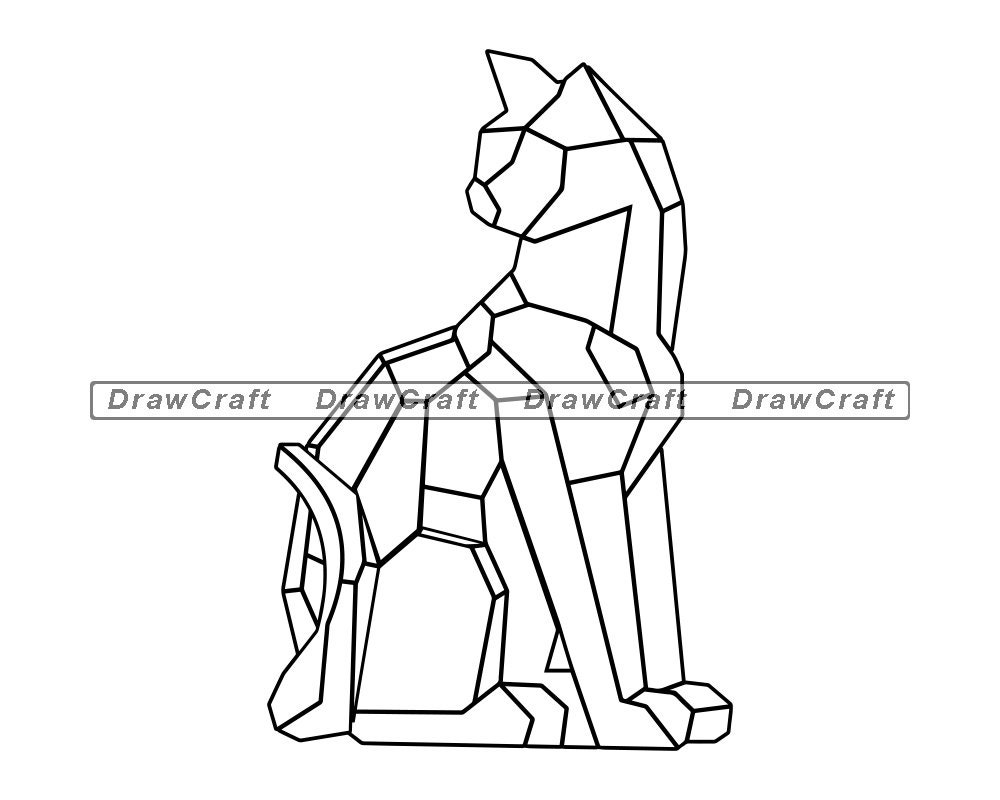Download Geometric Cat Outline Svg Cat Svg Geometric Svg Animal Svg Cat Cut Files Cat Files For Cricut Cat Clipart Cat Png Cat Dxf Cat Eps
