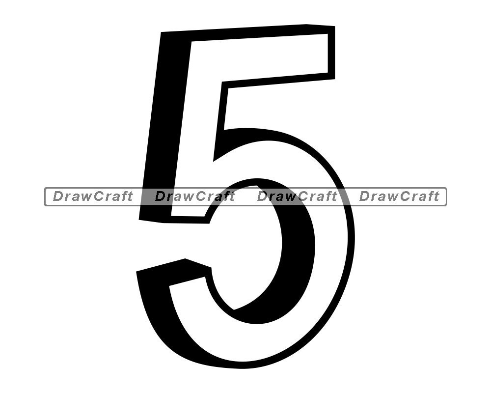 Number 5 In 3D Svg Number 5 Svg 3D Svg Age Svg Birthday | Etsy