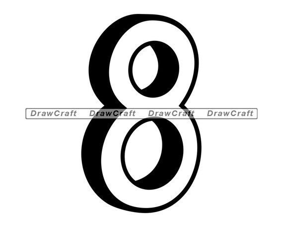 Download Number 8 In 3d Svg Number 8 Svg 3d Svg Age Svg Birthday Svg Number Cut Files Number Files For Cricut Number Clipart Png Dxf Eps