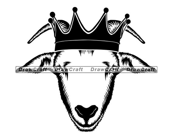 Download Goat In Crown Svg Goat Svg King Goat Svg Farm Animals Svg Etsy