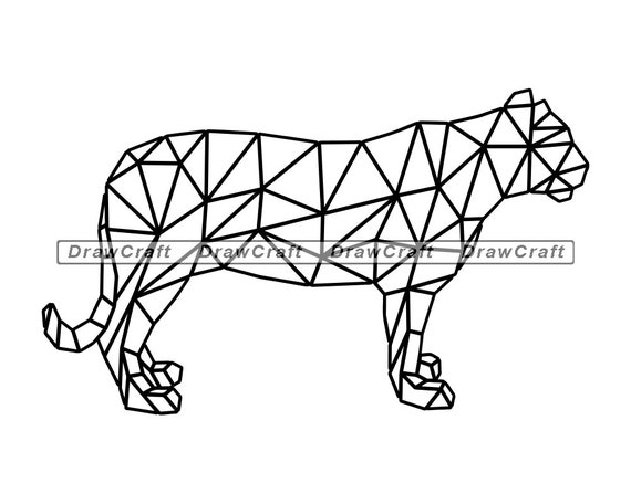 Download Geometric Tiger Outline Svg Tiger Svg Geometric Animals Svg Etsy