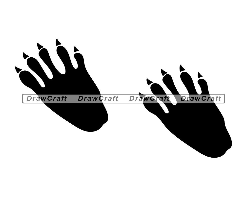 Raccoon Footprint 4 SVG Raccoon Svg Footprint Svg Etsy