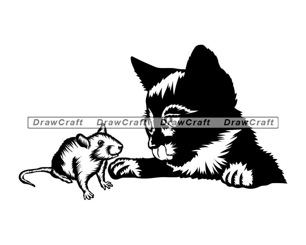 Cat Vs Mouse Svg Cat Svg Mouse Svg Cat Vs Mouse Cut Files Etsy