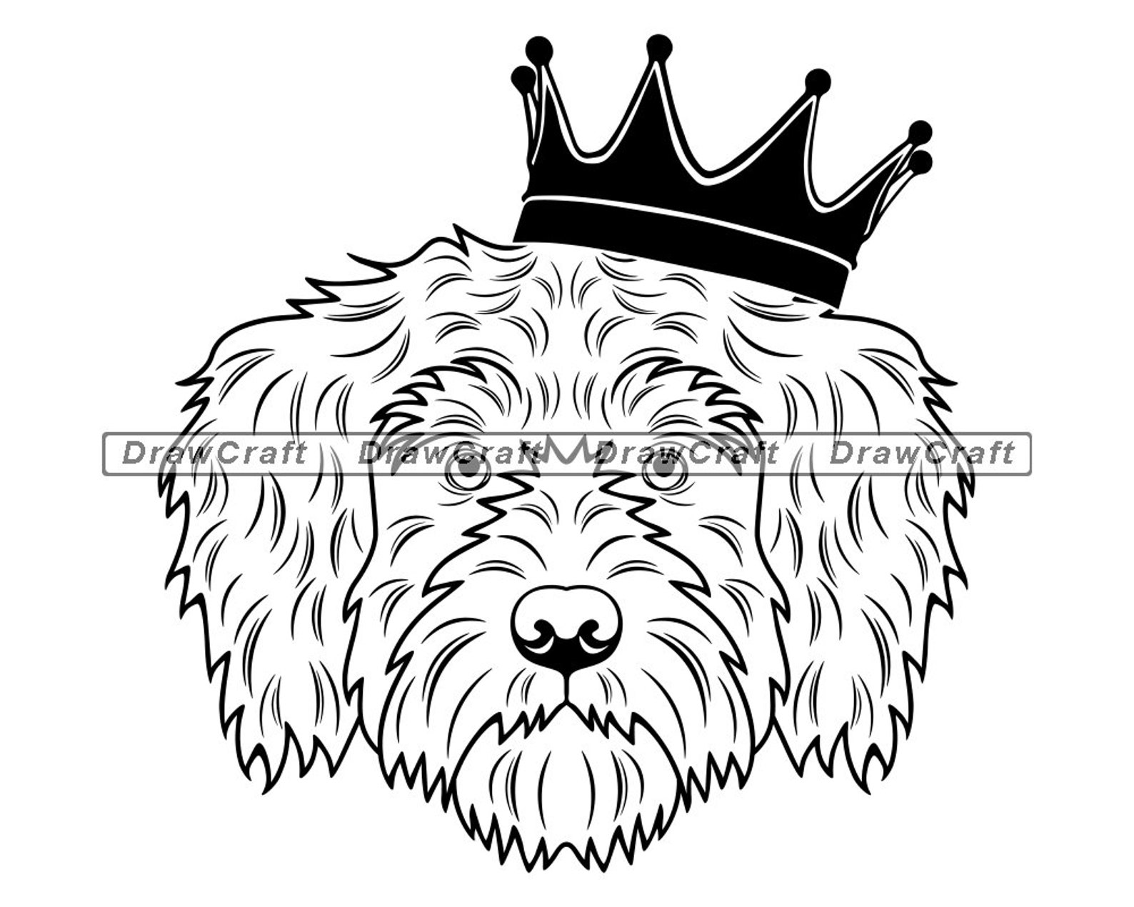 Schnoodle In Crown SVG King Schnoodle SVG Dog Svg Schnoodle | Etsy