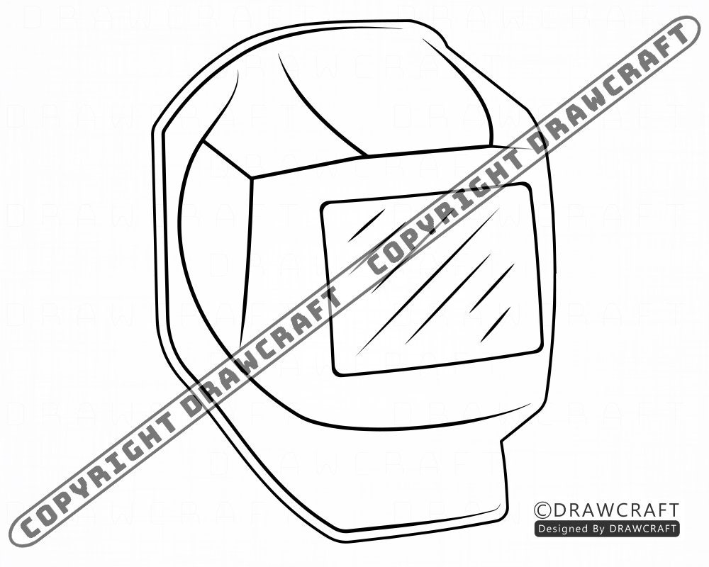Welder Helmet Outline Svg Welder Svg Welding Svg Welder Cut Etsy