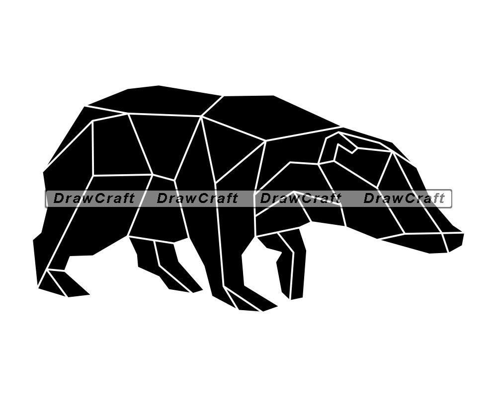 Download Geometric Badger Svg Badger Svg Geometric Animals Svg Etsy