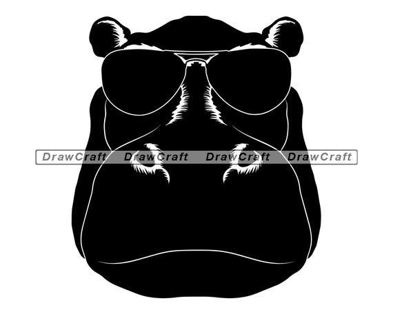 Download Hippo In Sunglasses Svg Hippo Svg Cool Hippo Svg Hippo Cut Etsy